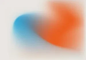 Abstrakte Farbverlauf-Illustration in Blau und Orange auf hellem Hintergrund, ideal für kreative Projekte und moderne Designs.