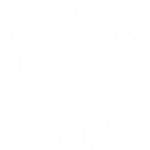 Logo der Organisation für nachhaltige Entwicklung mit einem kreisförmigen Design, das verschiedene nachhaltige Praktiken symbolisiert.