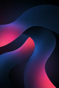 Abstrakte digitale Hintergrundgrafik mit fließenden Formen in Blau- und Rosatönen auf dunklem Hintergrund. Ideal für Webdesign und kreative Projekte.