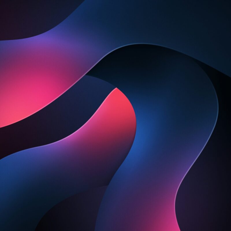 Abstrakte digitale Hintergrundgrafik mit fließenden Formen in Blau- und Rosatönen auf dunklem Hintergrund. Ideal für Webdesign und kreative Projekte.