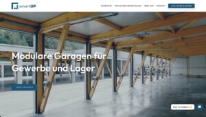 Moderne, modulare Garagen für gewerbliche Nutzung und Lagerung, mit einem klaren, funktionalen Design und stabilen Holzrahmen.