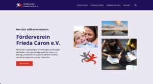 Vereinswebsite von Caron e.V. mit Informationen über Angebote und Projekte zur Unterstützung von Familien und Kindern in der Stadt Bonn.