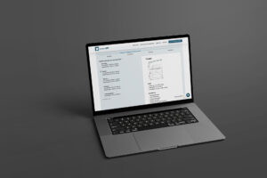 Laptop mit einer geöffneten Webseite von smartUP, die verschiedene Preismodelle und Optionen für Dienstleistungen anzeigt, einschließlich der Pläne Economy, Classic und Premium. Die Seite enthält Details zu Modellen, Ausführungen und Preisen.