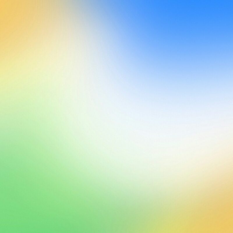 Farbverlauf mit sanften Übergängen von Gelb und Blau zu Grün, ideal für Hintergründe oder kreative Designs.